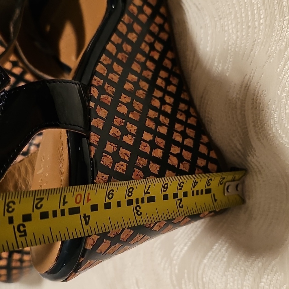 Clarks artisan Amelia Roma navy patten leather wedge sandal womans size 7.5 new - Picture 5 of 8